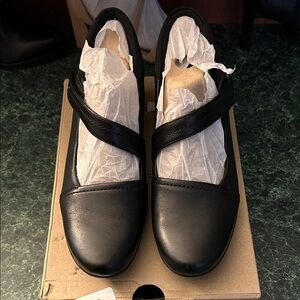 Clarks Black Leather Heels